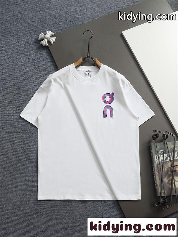 LOEWE ロエベ コピー 限定注目 ブラック プリント 個性派 カジュアル 半袖Tシャツ-4