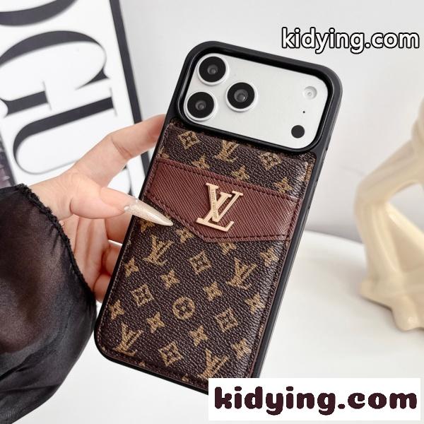 LOUIS VUITTON 激安 ルイ・ヴィトン iPhoneケース カードケース一体型 モノグラム メタルロゴ 収納力抜群 人気アイテム-9