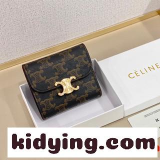 今年大人気のCELINE セリーヌ ウォレット トリオンフキャンバス 大人のエレガントスタイル-0