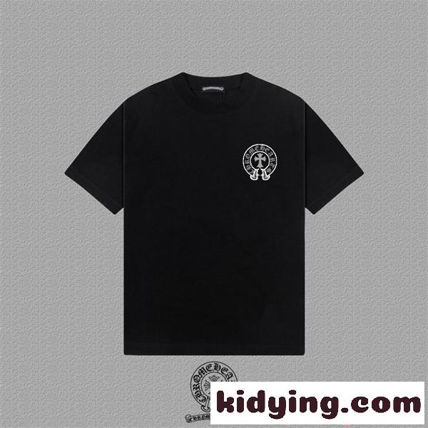 話題 ブラック レッド ストリート トレンド注目 半袖Tシャツ CHROME HEARTS クロムハーツ コピー-2