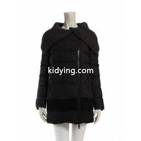 モンクレール MONCLER ダウンコート グレー 黒 XS アウター 0 ウール100% フェザー OCELOT 49923 レディース【中古】【ベクトル 古着】 :114-201711281062:ブランド古着販売のベクトル - 通販ショッピング-0