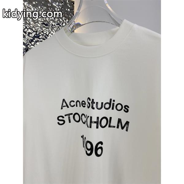 秋冬 高評価 ホワイト プリント ロングTシャツ ACNE STUDIOS アクネ ストゥディオズ コピー-4