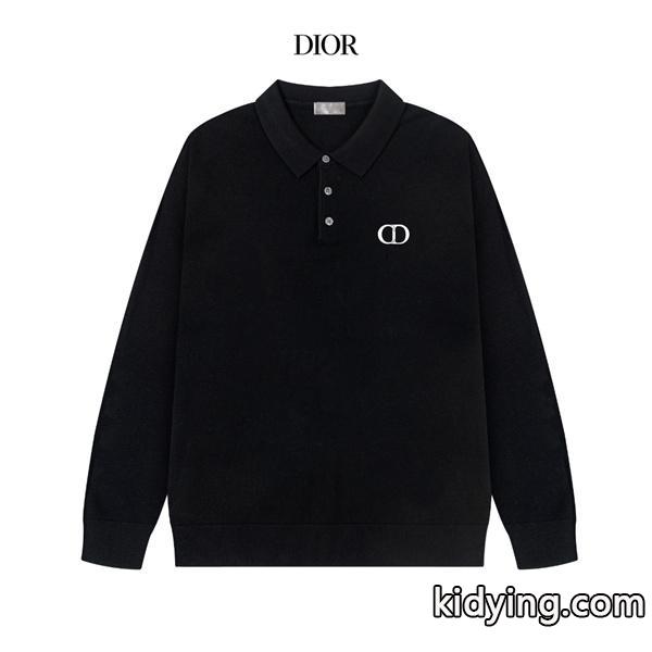 入手困難！ 長袖 DIOR ディオール コピー ポロニット グレー メンズ おすすめ-2