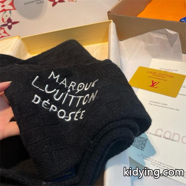 LOUIS VUITTON ルイ・ヴィトン ダミエ・スナッグ ウールマフラー 2025秋冬新作 男女兼用 高級ニット スカーフ-6
