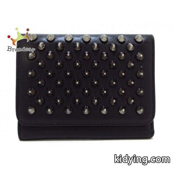 クリスチャンルブタン CHRISTIAN LOUBOUTIN 3つ折り財布 黒 スタッズ レザー 新着 20180822 :27944148:ブランディア ヤフーショップ - 通販ショッピング-0