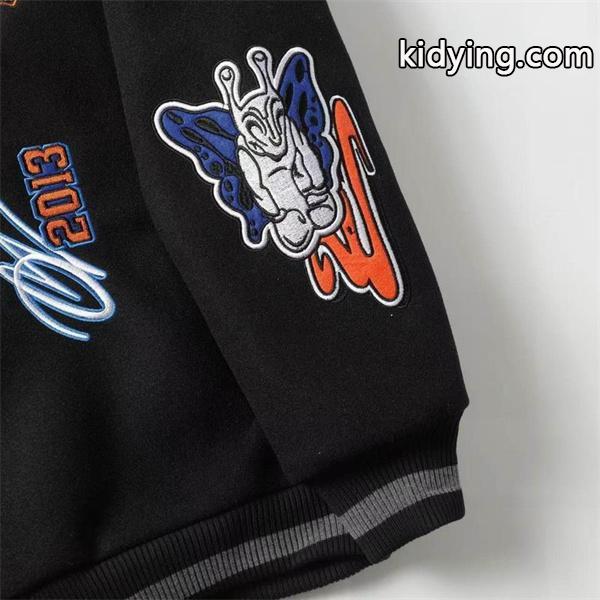 Off-White オフホワイト コピー 2025秋冬必須アイテム 入手困難 着心地抜群 おすすめ ブラック × オレンジ ベースボールジャケット-4