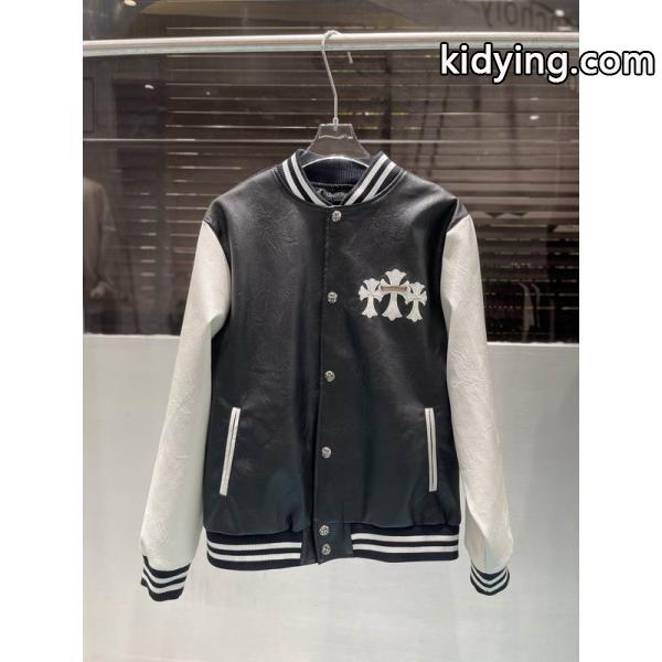 クロムハーツ スーパーコピー 高品質 モダン レザースタジャン ホワイトスリーブ CHROME HEARTS-3