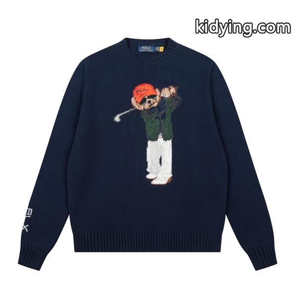 Polo Ralph Lauren ポロ ラルフローレン コピー 遊び心刺繍 ベアモチーフ 存在感 ニット-0
