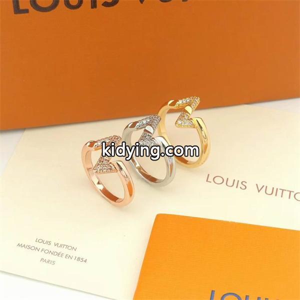 イニシャルアクセント スリムバンド  ルイヴィトン ユニセックス コピー指輪 LOUIS VUITTON-1