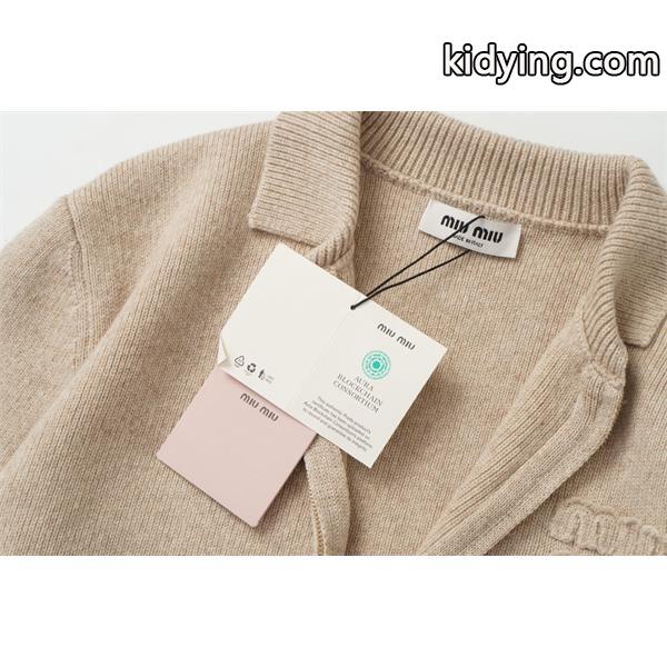 きれいめ 上質 ベージュ ニットジップ ジャケット 注目 MIUMIU ミュウミュウ スーパーコピー-2