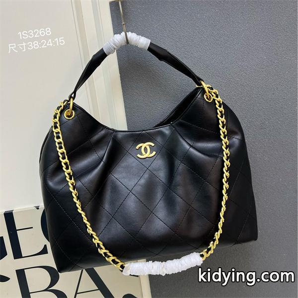 ブラックスエード 菱格チェーン CHANEL シャネル ショルダーバッグ 偽物 1S3268 レディース ヴィンテージ-0