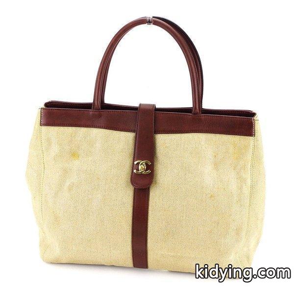 Chanel バッグ ハンドバッグ ココマーク ベージュ ブラウン レディース メンズ 中古 Bag :T3301:ブランドデポTOKYO - 通販ショッピング-0