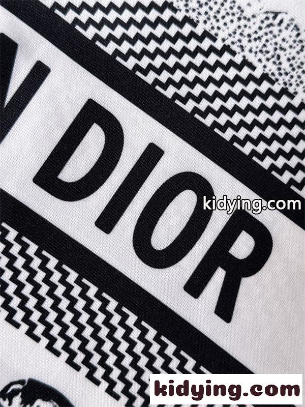 Dior ホワイト 半袖シャツ カジュアル ストリート ホワイト 高級感 ディオール スーパーコピー トロピカルアート-5