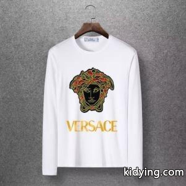 冬コーデが華やぐ本命 2019秋冬におすすめ着こなし ヴェルサーチ VERSACE 長袖Tシャツ 4色可選_ヴェルサーチ VERSACE_ブランド コピー 激安(日本最大級)-2
