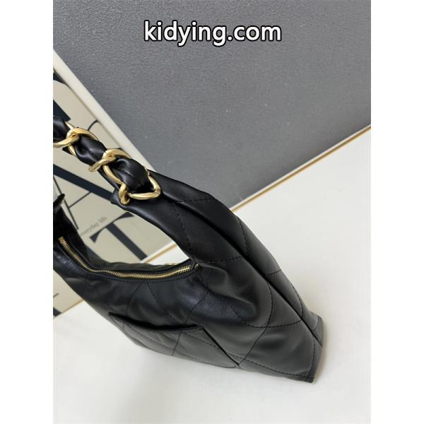 ブラックレザー 編み込みチェーン シャネル ハンドバッグ スーパーコピー レディース エレガント CHANEL-3