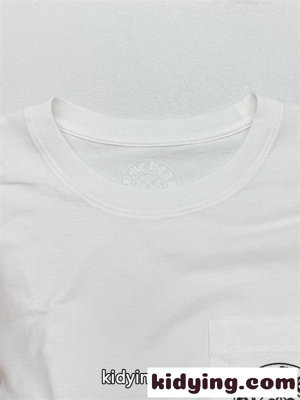 Chrome Hearts 胸ポケット ホワイト クロムハーツ スーパーコピー Tシャツ ロゴプリント モード カジュアル-2