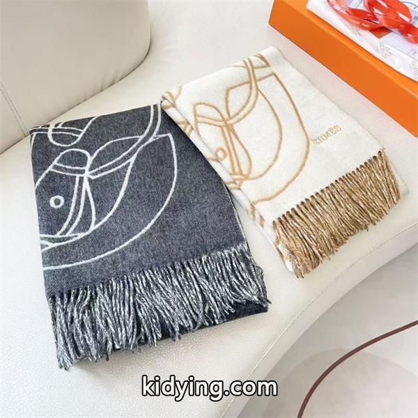 動物柄刺繍 2 色展開 エルメス風 スーパーコピー マフラー 秋冬保温高品質アクセサリー-6