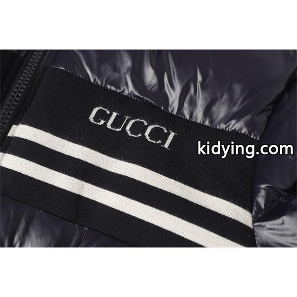 グッチ コピー ストライプライン ロゴ入り ダウンジャケット 防寒 プレミアム アウター GUCCI-1
