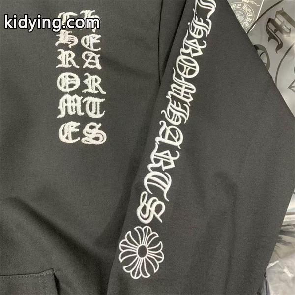 人気上昇中【Chrome Hearts】Vertical Logo Fleece Zip-Up Hoodieクロムハーツジップアップコピー-3