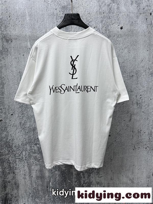 YSL イヴ・サンローラン コピー 注目新作 ロゴTシャツ メンズ 半袖 シンプル カジュアル-1