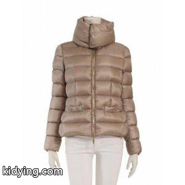モンクレール MONCLER ダウンジャケット メイユ ベージュ アウター 無地 ナイロン100％ フェザー MEILLE 45309 襟パーツ付き レディース-0