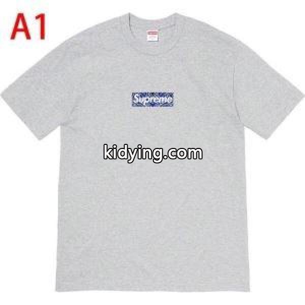 トレンド最先端のアイテム 多色可選 Tシャツ/半袖 Supreme 19FW Bandana Box Logo Tee 20SS☆送料込_シュプリーム SUPREME_ブランド コピー 激安(日本最大級)-0