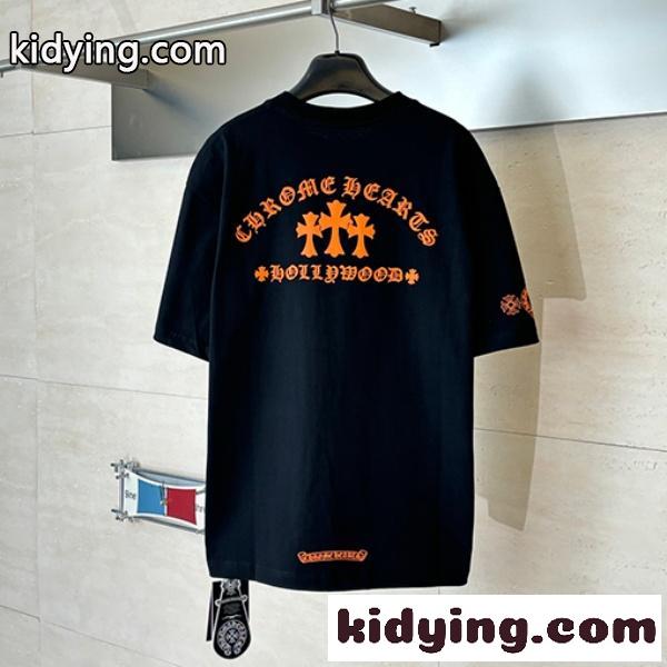CHROME HEARTS クロムハーツ 2026新作 メンズ 半袖Tシャツ ポケットデザイン ロゴプリント クルーネック オーバーサイズ-7
