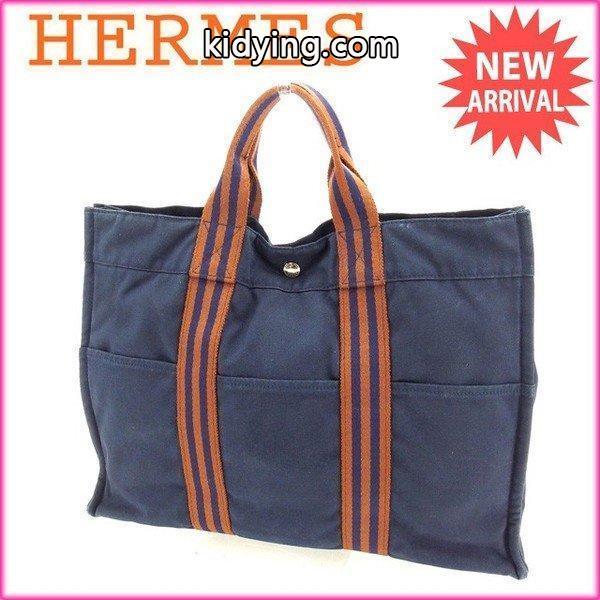 エルメス Hermes バッグ トートバッグ フールトゥ フールトゥトートＭＭ ネイビー ブラウン レディース Bag 通販 ショッピング-0