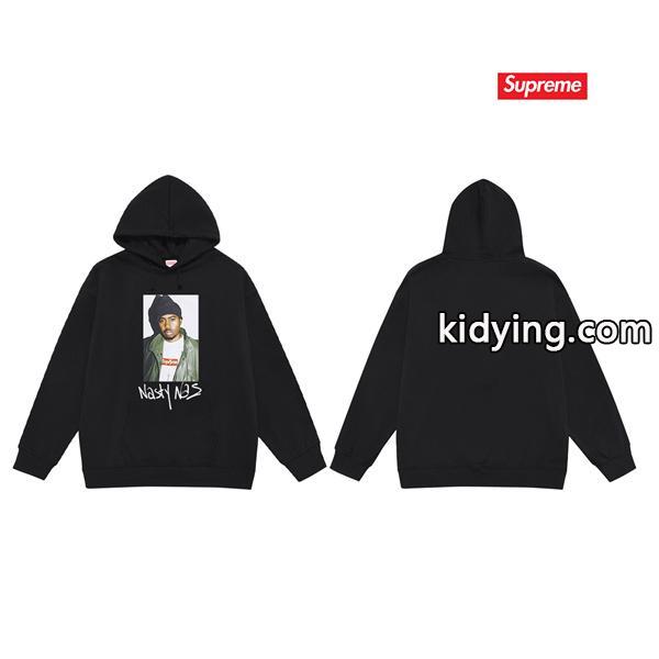 ブラック 2025秋冬 クラシックフォト風 シュプリーム Supreme コピー Nasty Nas パーカー-3