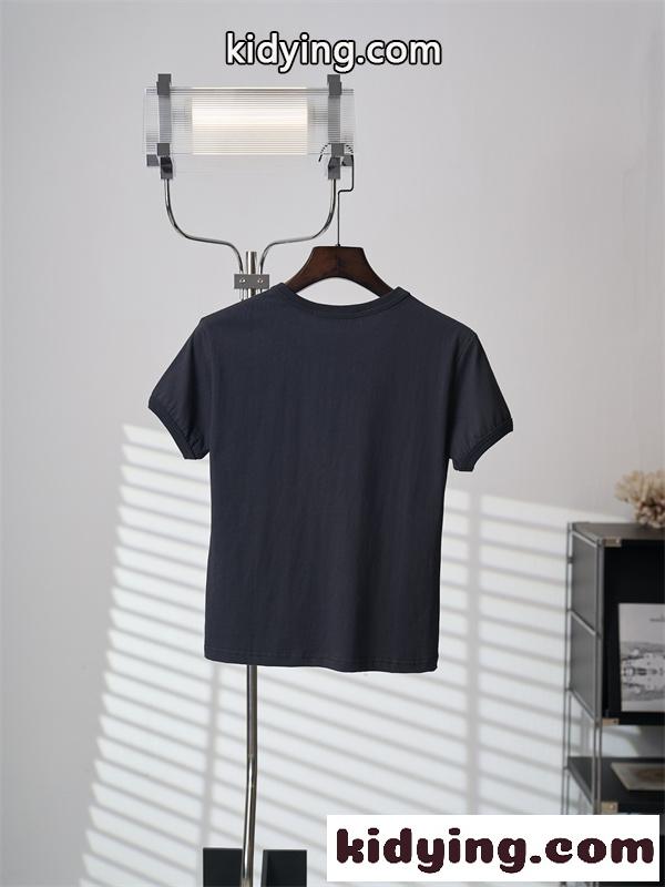 ヴィンテージロゴ スモーキーカラー ミニマルデザイン Acne Studios アクネストゥディオズ コピー クルーネックTシャツ 洗練ムード-1