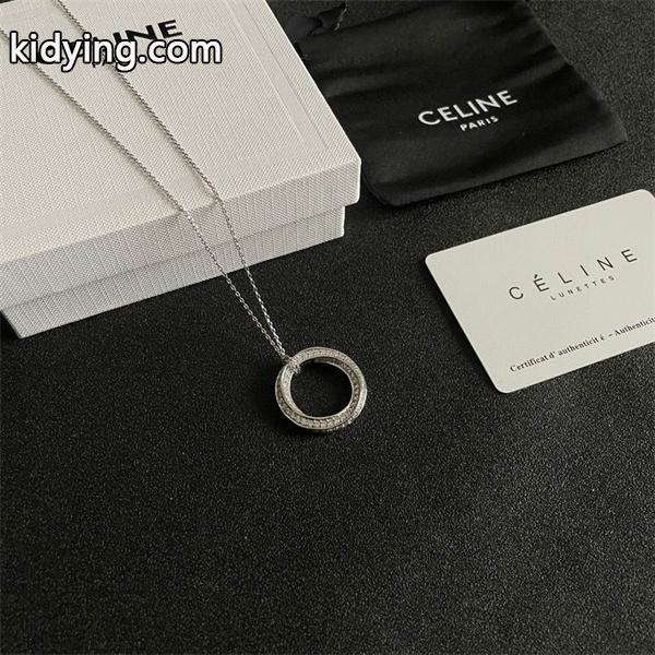 2025秋冬 シルバーサークル クリスタルトリオンフ ネックレス CELINE セリーヌ スーパーコピー-1