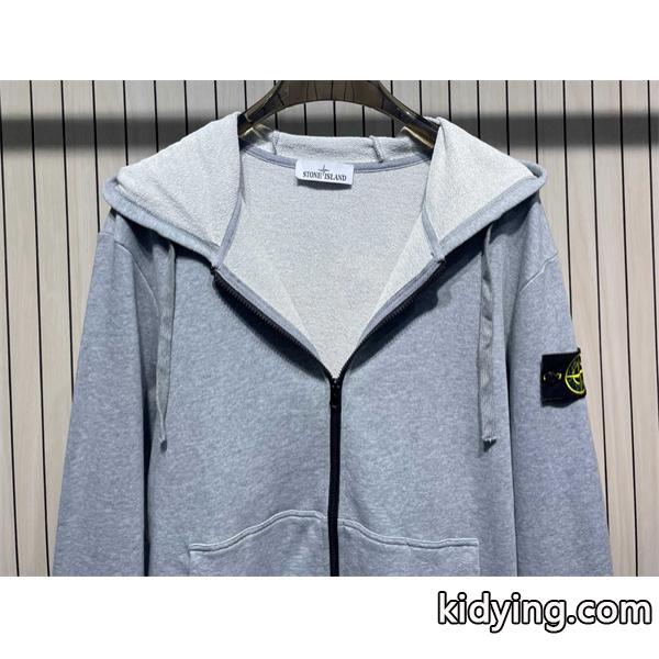 STONE ISLAND コピー パーカー 高品質 ジップアップ フード付き ストリートカジュアル ストーンアイランド-1