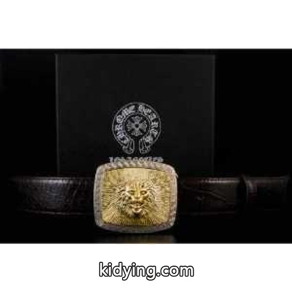 ワインレッド本革 メンズ クロムハーツ ベルト 値段が激安なChrome Hearts フレアニー ゴールドライオンバックル_CHROME HEARTS クロムハーツ_ブランド コピー 激安(日本最大級)-0
