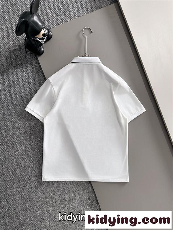 今売れている LOEWE ロエベ コピー 半袖ポロシャツ メンズ 刺繍ロゴ 襟ライン入り 一枚で決まる好印象トップス-4