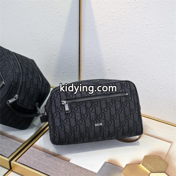 実用性抜群 ボックスポーチ ダブルファスナー 小物収納 DIOR ディオール コピー-2