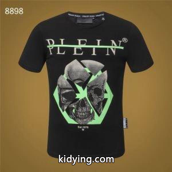 夏の涼しい人気新作 Tシャツ/ティーシャツ フィリッププレイン 【2019年春夏】人気ブランドの最新 PHILIPP PLEIN 2色可選_フィリッププレイン PHILIPP PLEIN_ブランド コピー 激安(日本最大級)-1