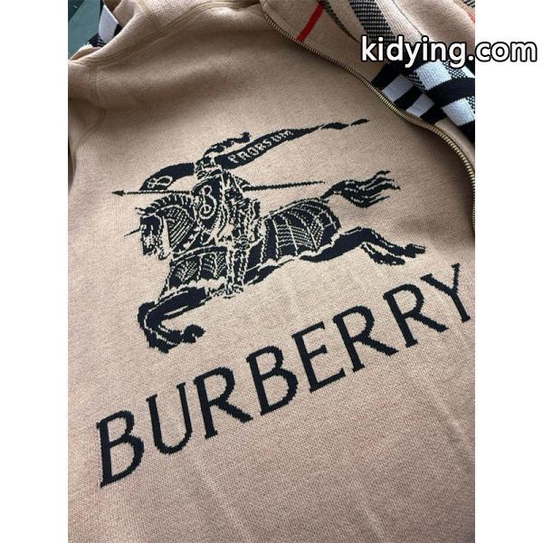カーキロゴアクセント 秋冬大人気注目 バーバリー 偽物 パーカーニット クオリティ Burberry 2025AW注目-2