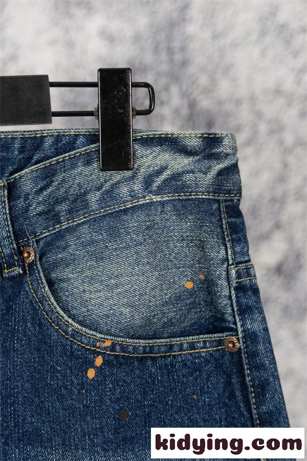 ヴィンテージ加工 デニムパンツ ペイントドット ストレート ACNE STUDIOS アクネ ストゥディオズ 偽物-4