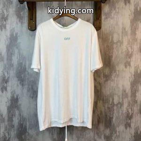 品質保証低価綿100%コンフォート丈夫さ人気新品ｔシャツ半袖男性用ワークウェアOff-Whiteオフホワイト 激安-0