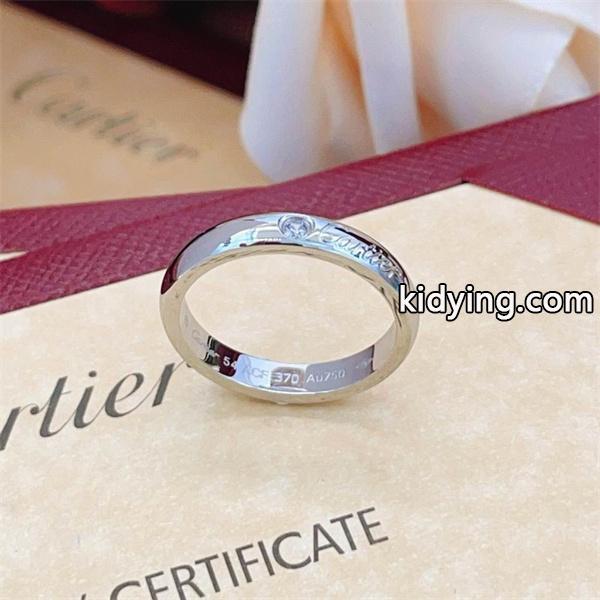 ペア映え演出 ワンポイントストーン リング 上質 Cartier カルティエ コピー-5