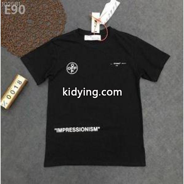 品質保証新品伸縮性ワイドすぎないＴシャツメンズ黒白Off-Whiteオフホワイト 通販 激安大注目ブランド快適さ-1