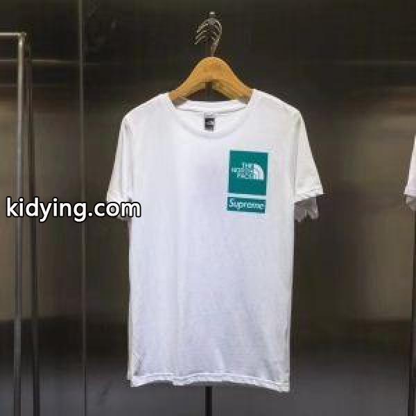 大人キレイに仕立てるSUPREMETシャツコピーシュプリーム抜群の吸汗性クルーネック半袖Tシャツホワイト-4