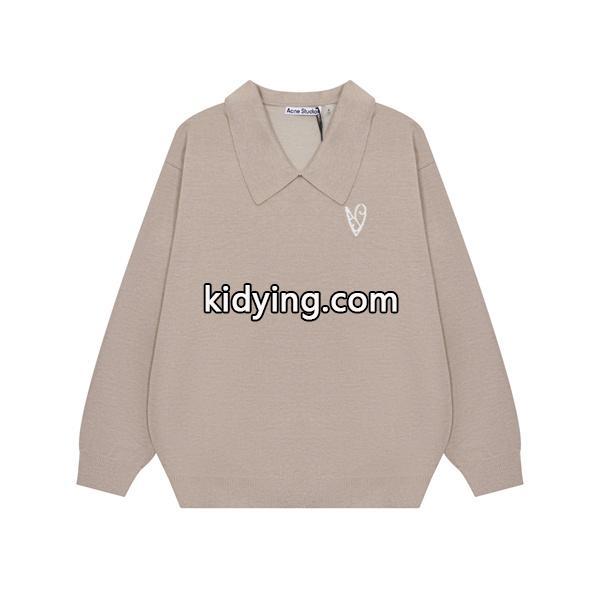 ダークグレー × ベージュ POLO セーター ストゥディオズ Acne Studios 偽物 秋冬洗練された 注目-4