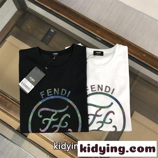 上品 ホワイト FENDI 半袖 Tシャツ クラシック フェンディ コピー ラグジュアリー 高見え-1