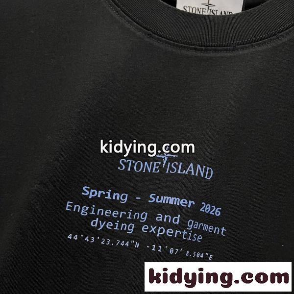 STONE ISLAND コピー ストーンアイランド バックコンパスグラフィックTシャツ ヴィンテージプリント 半袖カットソー 2026新作 人気モデル-11