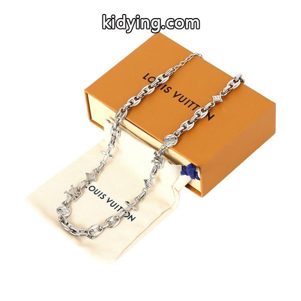 ☆LOUIS VUITTON x Nigo☆ M03189☆ルイヴィトンネックレスコピー LV SAILOR MEDIUM CHAIN サイズ50-58cm-0