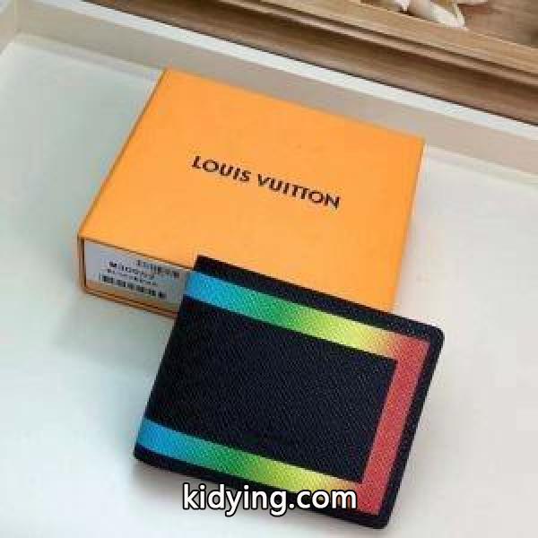 Louis Vuitton メンズ 二つ折り財布 ルイ ヴィトン コピー 激安 オシャレさんが必見! 大人気 日常 ブラック 軽量-0
