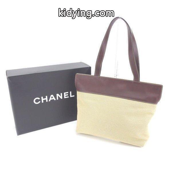 Chanel バッグ トートバッグ ココマークステッチ ベージュ ブラウン レディース 中古 Bag :Y4248:ブランドデポTOKYO - 通販ショッピング-0
