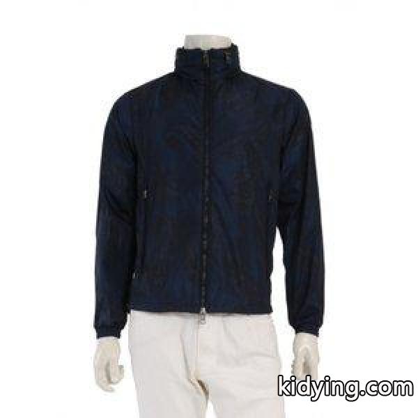 モンクレール MONCLER ブルゾン ネイビー ダークネイビー 1 アウター ペイズリー S 41067 ナイロン CAPBRETON 2016SS メンズ 販売 通販-0