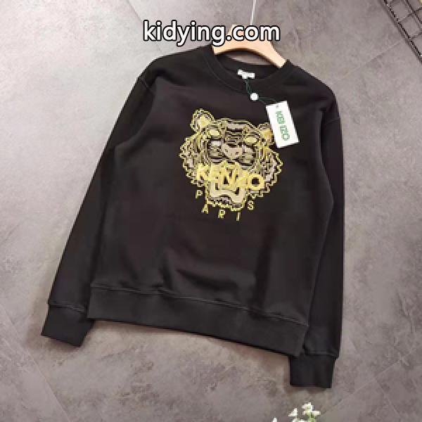 店舗で人気満点KENZOケンゾー 偽物 プルオーバーパーカー 金色の刺繡 耐久性がある高品質 2021定番人気-0